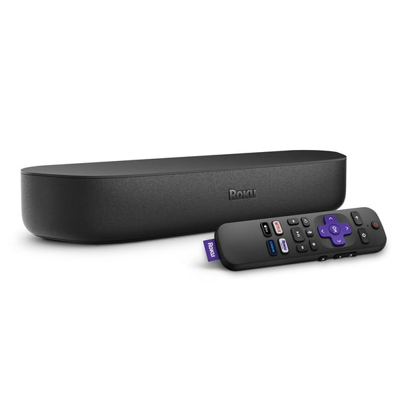 Roku Streambar / Appareil de Diffusion en Continu 4K HDR & Barre de Son Roku Premium Tout-en-un, Télécommande Vocale Roku, TV Gratuite & en Direct, Noir