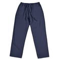 thumbnail image 4 of Mens Linen Pants Beach Straight Leg Pants Baggy Drawstring Elastic Waist 2026 Summer Big and Tall Trouser with Pockets Navy XXL, 4 of 5