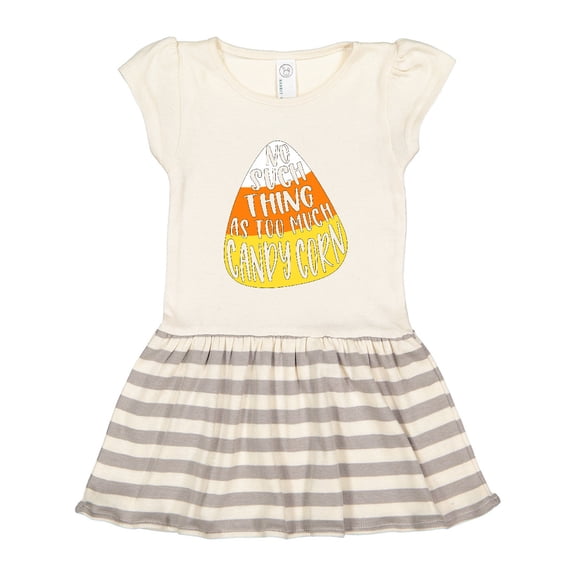 Inktastic Halloween No Such Thing as Too Much Candy Corn Gift Toddler Girl Dress