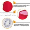 thumbnail image 2 of Red Lamp Shade Transparent Lamp Shades Bulb Shade Cover Fabric Lampshade Table Light Small Lamp Shade, 2 of 3