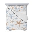 thumbnail image 7 of Orange Blue Starfish Full Size Down Alternative Comforter, Lightweight Comforter Quilt Bedding Set with Pillow Shams Summer Beach Coastal Ocean All Seasons Bed Comforter Duvet Insert 78"x90", 7 of 7