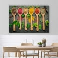thumbnail image 2 of Wall26 Canvas Print Wall Art Herbs and Spice in Spoons Print Kitchen & Cooking Food Wall Decor Colorful Photography Modern Art Decorative Unframed for Restaurant, Living Room - 24"x36", 2 of 5