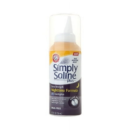 Simply Saline Plus Nighttime Formula, Extra Strength - 4.25 Oz, 6 Pack