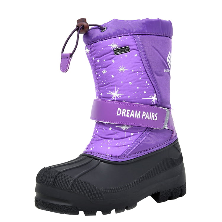 *SALE* Reflex H4071 Girls Purple Metallic Fur Lined Zip Winter Snow Boots. 