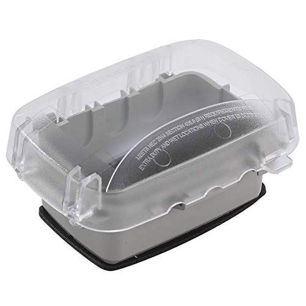 Intermatic WP5100C Electrical Box 2.75" Single Gang Plastic While-In-Use Weatherproof Vertical/Horizontal Cover - Clear