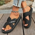 thumbnail image 5 of Under $15 Sandals Women, Xunlbb Fashion Women Casual Round Head Comfy Slippers Beach Casual Slipsole Shoes(Black,36), 5 of 9