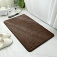 thumbnail image 4 of Guanhe Bathroom Rugs Bath Mats Non-slip Bottom Quilted Embroidered Bathroom Entrance Absorbent Floor Mat,24x16'',Coffee, 4 of 5