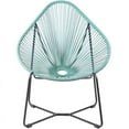 thumbnail image 3 of Acapulco Indoor Outdoor Steel Papasan Lounge Chair with Wasabi Rope, 3 of 11