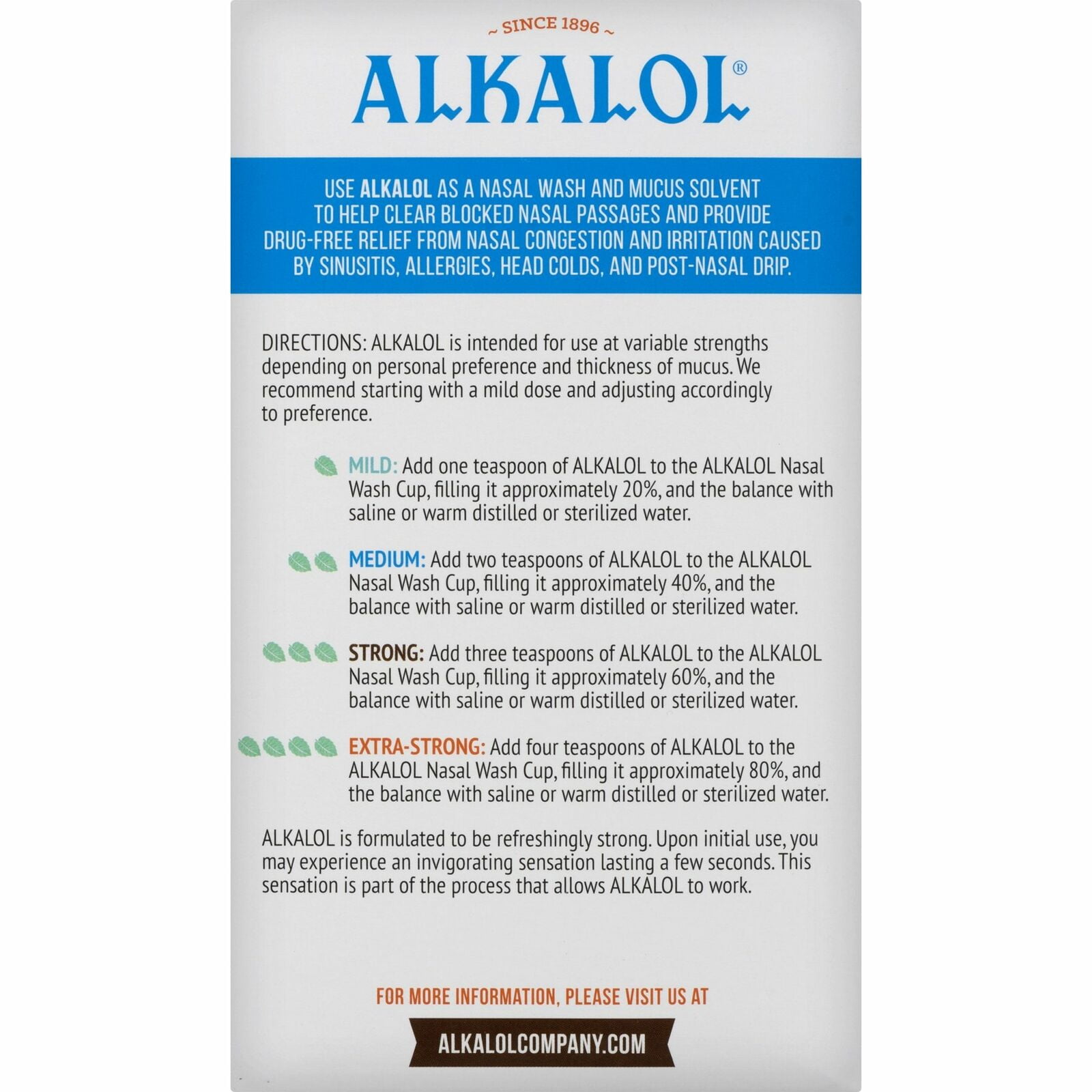 Alkalol Nasal Wash Cleaner Kit - 16 Oz, 6 Pack