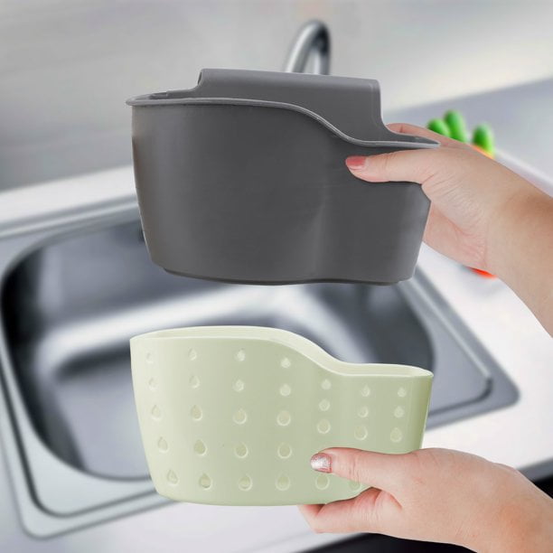 Chrome Kitchen Sponge Caddy Sink Brush Holder Rack Organizer Suction Cup Back NB Chrome Kitchen Sponge Caddy Sink Brush Holder Rack Organizer Suction Cup Back NB