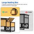 thumbnail image 4 of TIMHAKA 80'' Weatherproof Wooden Outdoor Chicken Coop with Weels and Nesting Box, Fits 2-4 Chickens, Removable Tray, 4 of 6