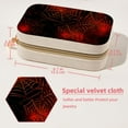 thumbnail image 5 of Halloween Spider Web Portable Velvet Travel Organizer with Removable Compartment – Earring Holder & Necklace Stand – Gift, 5 of 7