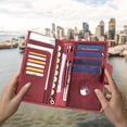thumbnail image 6 of Contact's Leather Family 4 Passport Holder With Airtag,Travel Passport Wallet RFID Blocking (Red), 6 of 8