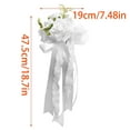 thumbnail image 3 of Elegant Artificial Flower Bowknots Faux Flower Wedding Car Decors Set for Glasses and Door Elegant Embellishment, 3 of 9