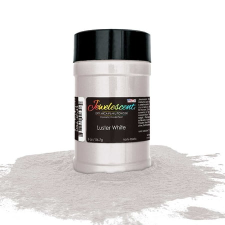 Pigment Colour - U.S. Art Supply Jewelescent Luster White Mica Pearl Powder Pigment, 2 oz (57g) Bottle - Non-Toxic Metallic Color Dye