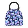 thumbnail image 3 of Vsdgher Insulated Lunch Bag Simple Bento Cooler Bag Lunch Tote Bag , Suitable for picnics, school, work (flower Skull star Print ), 3 of 5