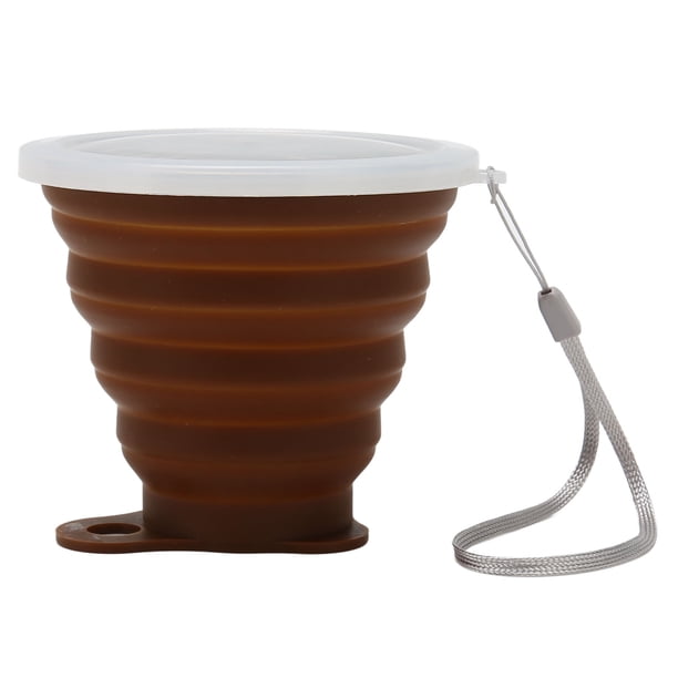 Copa de Viaje Plegable, Práctica de 270 ml de Copa Plegable de Silicona de Grado