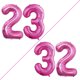 thumbnail image 4 of Globos rosados ​​del número 23 del número 32 de 40 pulgadas, globos gigantes de helio de aluminio para decoraciones de fiesta de cumpleaños número 23 o 32 y eventos de aniversario, 4 of 4