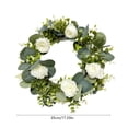 thumbnail image 3 of 35cm Leaves Peony Wreath Wall Hanging for Staircase, 3 of 6