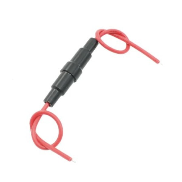 5x Inline Round Glass Fuse Holder ScrewType Wire 250V Small InLine