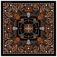 thumbnail image 1 of Bandana Hot Leathers Negro Naranja Calavera de Cachemira, 1 of 3