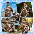 thumbnail image 5 of SEANATIVE Fishing Shirts for Men Hooded Sun Protection Rash Guard Long Sleeve Breathable Athletic Hoodie with Face Mask, for Outdoor Hiking Camping Fishing, 4XL, Cow Print Brown, 5 of 7