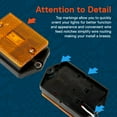 thumbnail image 4 of TRUE MODS 2x3 3x2 Inch Amber LED Surface Mount Side Marker Light [DOT FMVSS-108] [SAE AP2] [IP67 Waterproof] [Integrated Reflector] for Utility Boat Trailers Over 80" Camper RV Clearance Light, 4 of 8