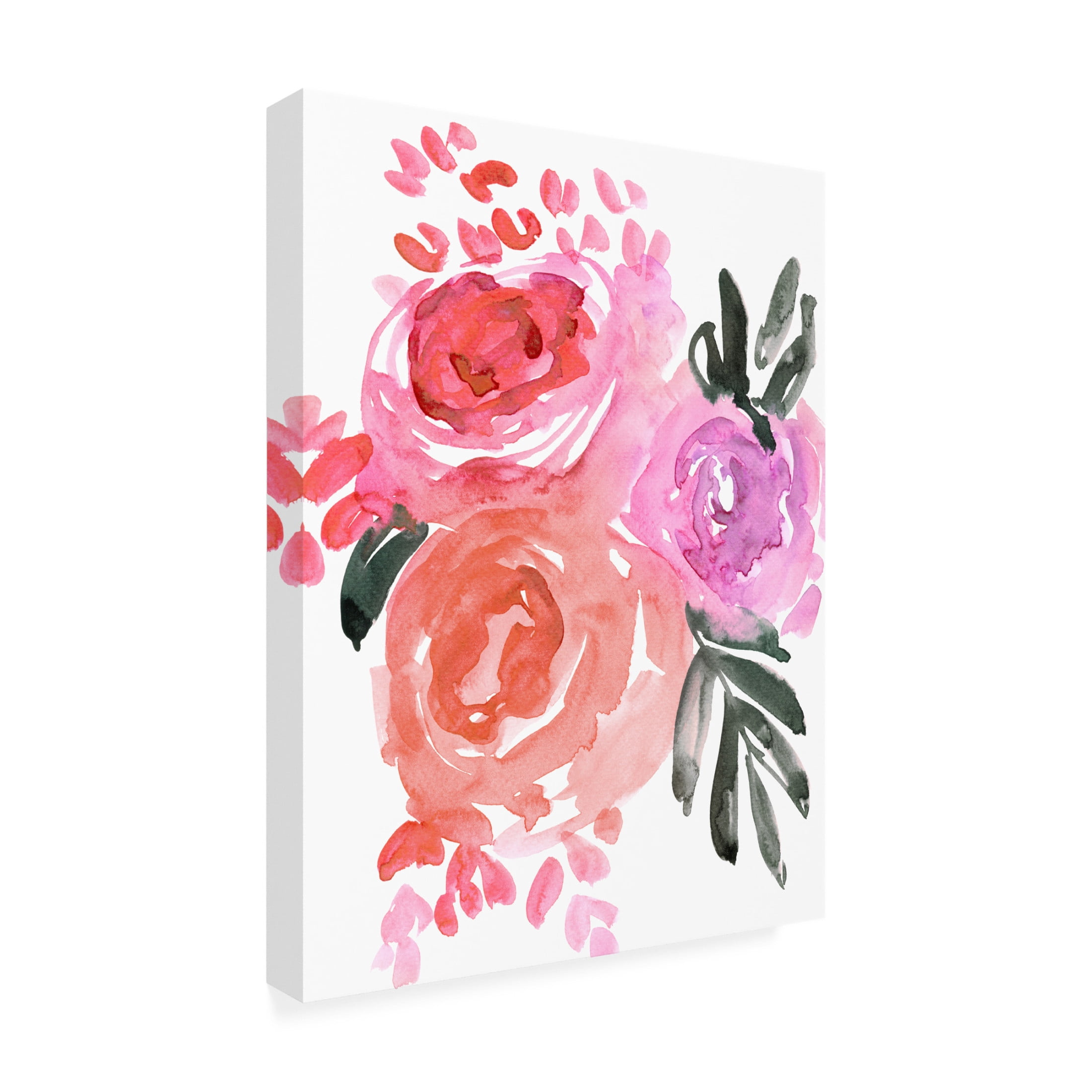Trademark Fine Art Rosana Laiz Blursbyai Maeko loose watercolor florals I Canvas Wall Art