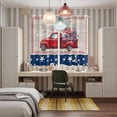 thumbnail image 6 of Curtains 84 Inches Long 2 Panels, Independence Day Grommets Window Treatment Curtain, 4th of July Red Truck Flag Wooden Thermal Curtains Drapes for Living Room/Bathroom, 6 of 9