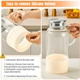 thumbnail image 2 of SUMMIT Water Pitcher with Silicone Base 61oz/ 1.8L, Hot& Cold Glass Pitcher with Lid and Handle, Glass Carafe with Lid for Coffee, Juice, Lemonade and Milk (White), 2 of 6