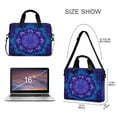 thumbnail image 3 of 16inch Laptop Briefcase, Business Laptop Bag with Detachable Strap & Padded Compartment, Water-Resistant Polyester，A Purple and Blue Patterned, 3 of 8
