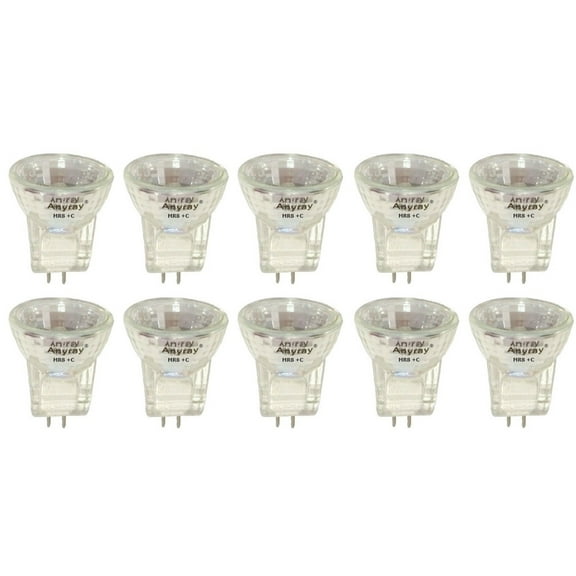 Anyray A2017Y (10-Pack) 35-Watts MR8 C 12V 35W Halogen Light Bulb 12-Volts