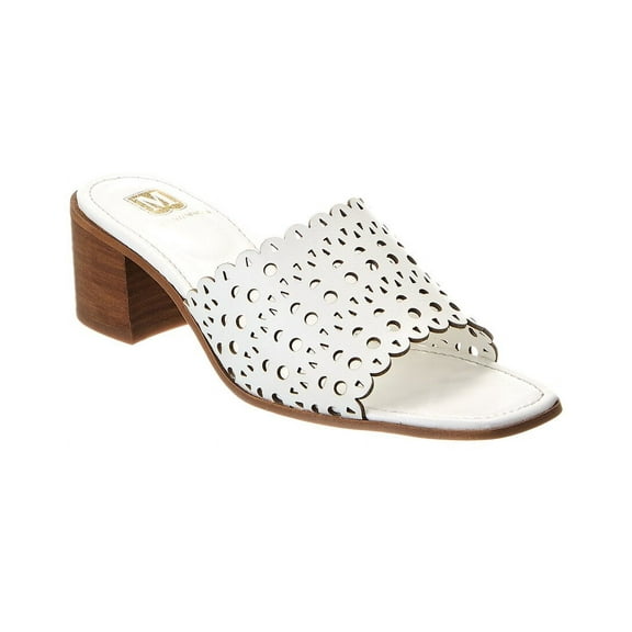 M by Bruno Magli Ariana Leather Sandal, 6, White