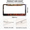 thumbnail image 3 of Christmas Fireplace License Plate Frame, Aluminum Car Tag Frames, 2 Pack Universal Car License Plate Covers with 2 Holes and Screws Decorative, 3 of 7