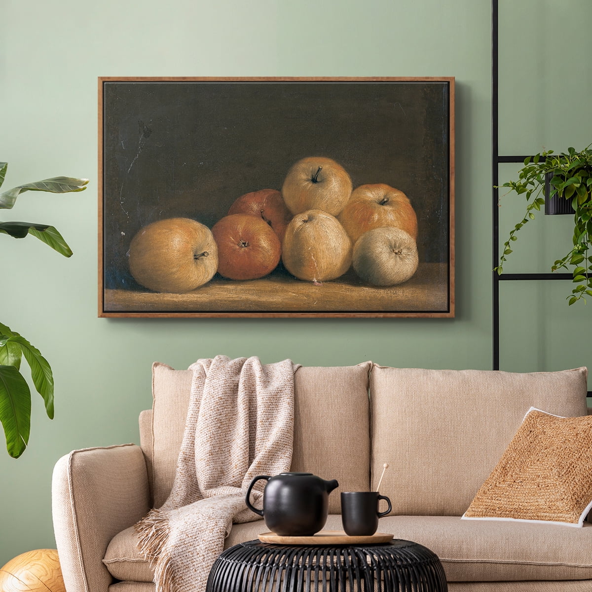 Vintage Botanical Print-LXXVIII By Wexford Home Framed in Walnut Wood Gallery Wrapped Canvas 25 in. x 37 in.