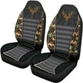 thumbnail image 6 of KUIFORTI Fashion Deer Car Seat Cover Auto Accessories Interior 4Pcs, Front Seat Protector Auto Seat Rear Split Bench Cover Universal Automotive Interior Protection Accessories, 6 of 7