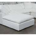 thumbnail image 3 of Sunset Trading Puff Fabric Slipcovered Sectional Modular Ottoman in White, 3 of 7