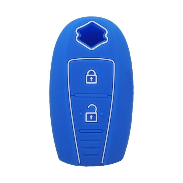 maskred Car Key Fob Solid Color 3 Button Replacement Detachable Automotive Remote Control Case Guard Protector Accessories Dark Blue