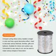 thumbnail image 3 of Unique Bargains 500 Yards Glitter Curling Ribbon Crimped Balloon String Metallic 3/16' for Party Decoration, Silver, 3 of 6