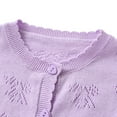 thumbnail image 4 of 1-7T Toddler Girls Long Sleeve Knitted Cardigan Kids Button Closure Sweaters Cropped Jacket Cover Up Tops, 4 of 9