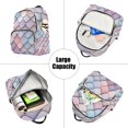 thumbnail image 5 of FORMRS Mini Backpack Purse for Women Quilted Travel Daypack Casual Shoulder Bag, Pink Art Pattern, 5 of 7