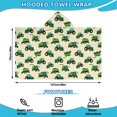 thumbnail image 2 of Cartoon Tractors Combines Beige Pattern Hooded Bath Towel，50"x30" for Ages 3 To 12 Kids, Quick Dry Lightweight Soft Microfiber Hood Beach Towel Cover Up for Kids, 2 of 7