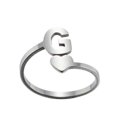 thumbnail image 2 of Fashion 26 English Letter Opening Rings Stainless Steel Girls Love Retro Jewelry, 2 of 9