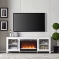thumbnail image 4 of Evelyn&Zoe Quincy Rectangular TV Stand with 26" Crystal Fireplace for TV's up to 75", White, 4 of 16