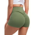 thumbnail image 6 of SHCKE High Waist Yoga Shorts for Women Tummy Control Fitness Running Home Workout Shorts, 6 of 6