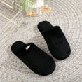 thumbnail image 5 of Dakaela Women's Fuzzy Slip on Slippers Warm Cozy Soft Plush House Shoes Lightweight Memory Foam Indoor Bedroom Slides Black 5.5, 5 of 8