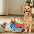 thumbnail image 2 of Dog Water Bowl with Non-Slip Rubber Base And Small Cats And Dogs Drinking Water Feeding Pet Bowl Stainless Steel Pet Food Bowl, 2 of 9