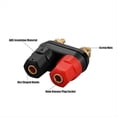 thumbnail image 3 of 20 Piezas Conector Tipo Banana, Conector Hembra, Poste de Unión, Conector Tipo Banana Dual de 4 mm para Terminal de Amplificador de Altavoz, 3 of 5