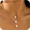 thumbnail image 1 of Colliers pour Femmes Collier de Perles pour Femmes Collier Charme Collier Ras du Cou Collier de Perles Collier de Mariage Bijoux de Bal Cadeaux Tendance pour Femmes, 1 of 6