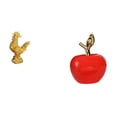 thumbnail image 1 of Figura de pollo de resina, estatua de cerámica, figura de fruta artificial, decoración de escritorio coleccionable, ideal para regalar, para el hogar,, 1 of 8